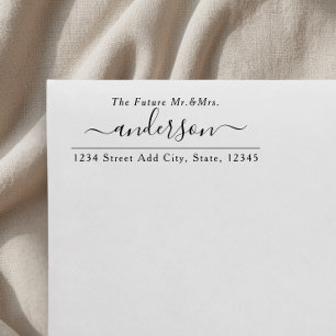 Moderne Elegante De Toekomst Mijnheer en Mevrouw H Zelfinktende Stempel