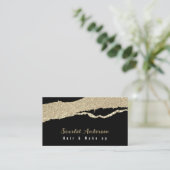 Moderne elegante eenvoudige glitter visitekaartje (Staand voorkant)