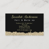 Moderne elegante eenvoudige glitter visitekaartje (Achterkant)