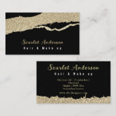 Moderne elegante eenvoudige glitter visitekaartje (Voorkant / Achterkant)