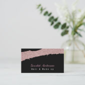 Moderne elegante eenvoudige glitter visitekaartje (Staand voorkant)