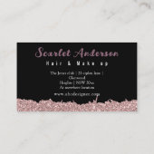 Moderne elegante eenvoudige glitter visitekaartje (Achterkant)