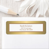 Moderne, elegante, eenvoudige Gold Color Design Etiket (Insitu)