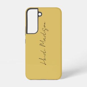 Moderne Elegante Eenvoudige Gouden Kleurencalligra Samsung Galaxy Hoesje