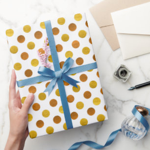 Moderne Elegante Eenvoudige Klasse Witte Gouden St Cadeaupapier