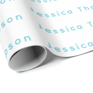 Moderne Elegante Eenvoudige Professionele Naam Cadeaupapier