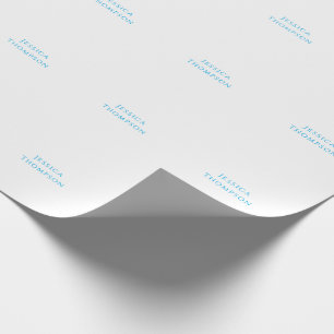 Moderne Elegante Eenvoudige Professionele Naam Cadeaupapier