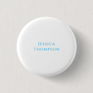Moderne Elegante Eenvoudige Professionele Naam Ronde Button 3,2 Cm