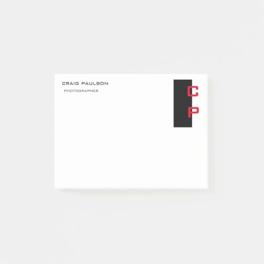 Moderne, elegante, eenvoudige professionele post-it® notes (Voorkant)