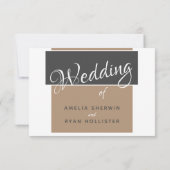 Moderne Elegante Eenvoudige Script RSVP Menu Keuze (Achterkant)