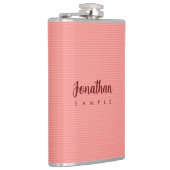 Moderne Elegante Eenvoudige Sjabloon Kalligrafie N Heupfles (Rechts)