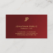 Moderne elegante eenvoudige Sjabloon van uw aangep Visitekaartje (Achterkant)