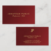 Moderne elegante eenvoudige Sjabloon van uw aangep Visitekaartje (Voorkant / Achterkant)