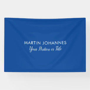 Moderne Elegante Eenvoudige Stijlvolle Blauwe Mini Spandoek