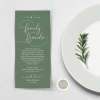 Moderne Elegante Eettafel Plaatsing Bedankkaart