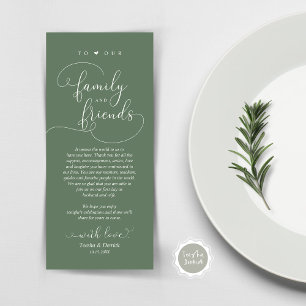 Moderne Elegante Eettafel Plaatsing Bedankkaart Programma
