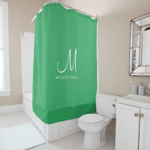 Moderne Elegante Effen Kleur Zee Groene Sjabloon N Douchegordijn