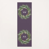 Moderne elegante eucalyptus botanische krans yogamat (Voorkant)