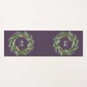 Moderne elegante eucalyptus botanische krans yogamat (Voorkant (horizontaal))