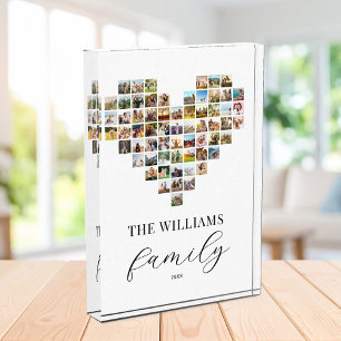 Moderne Elegante Familie Hartvormige Collage Fotoblokken