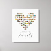 Moderne Elegante Familie Hartvormige Fotocollage Canvas Afdruk (Voorkant)