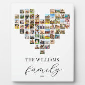 Moderne Elegante Familie Hartvormige Fotocollage Fotoplaat (Voorkant)