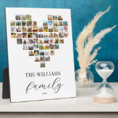 Moderne Elegante Familie Hartvormige Fotocollage Fotoplaat (Zijkant)