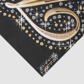 moderne elegante fancy letter M monogram Tissuepapier (Detail)