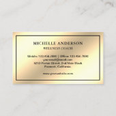 Moderne Elegante Faux Cream Gold Foil Dragonfly Visitekaartje (Achterkant)