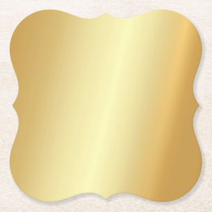 Moderne Elegante Faux Gold Blank Sjabloon Kartonnen Onderzetters