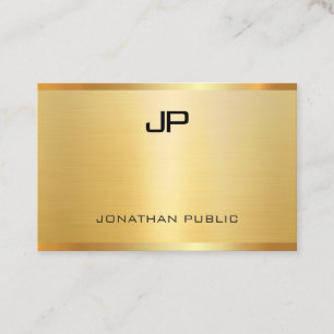Moderne, elegante Faux Gold Professional-Sjabloon Visitekaartje