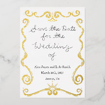 Moderne Elegante Folie Save the Date