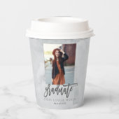 moderne, elegante foto afstuderen papieren bekers (Achterkant)