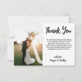 Moderne, elegante foto bedankkaart (Achterkant)