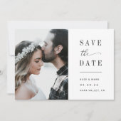 Moderne Elegante Foto Bruiloft Save The Date (Voorkant)