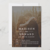 Moderne Elegante Foto Bruiloft Save the Date Kaart (Voorkant)