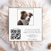 Moderne Elegante Foto Hond Huisdier Social Media Q Vierkante Visitekaartje