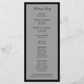 Moderne Elegante Foto Huwelijk Programma (Achterkant)