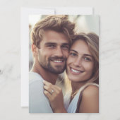 Moderne Elegante Foto Monogram Huwelijk Kaart (Voorkant)