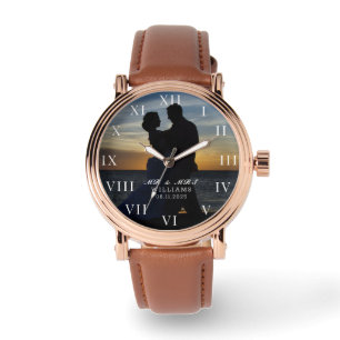 Moderne Elegante Foto Nieuw Huwelijk Huwelijk Horloge