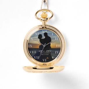 Moderne Elegante Foto Nieuw Huwelijk Huwelijk Horloge