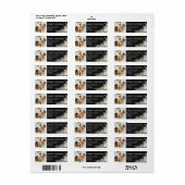 Moderne Elegante Foto & Pine Greenery Kerstmis Etiket (Full Sheet)