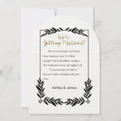 Moderne Elegante Foto Sla de Datum Goud Script Kaart (Achterkant)