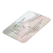 Moderne elegante foto slaat de datumkaart op magneet (Linkerzijde)