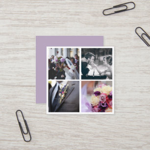 Moderne, elegante fotocollage vierkante visitekaartje