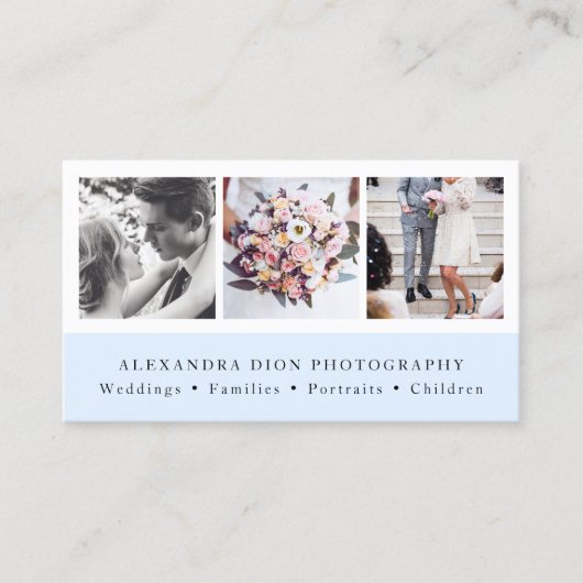 Moderne, elegante fotocollage visitekaartje (Voorkant)