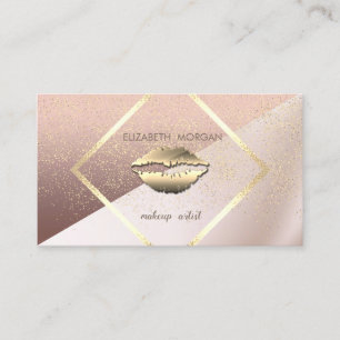 Moderne Elegante Geometrische Lijst Confetti Lippe Visitekaartje