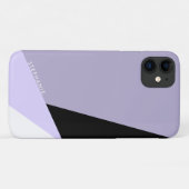 Moderne elegante geometrische violet zwart-wit  Case-Mate iPhone case (Achterkant (horizontaal))
