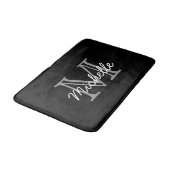 Moderne Elegante Gepersonaliseerde Naam Monogramme Badmat (Gekanteld)