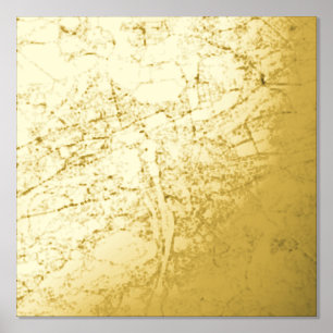 Moderne Elegante Geschenkkaart van Praag, Tsjechië Folie Afdrukken